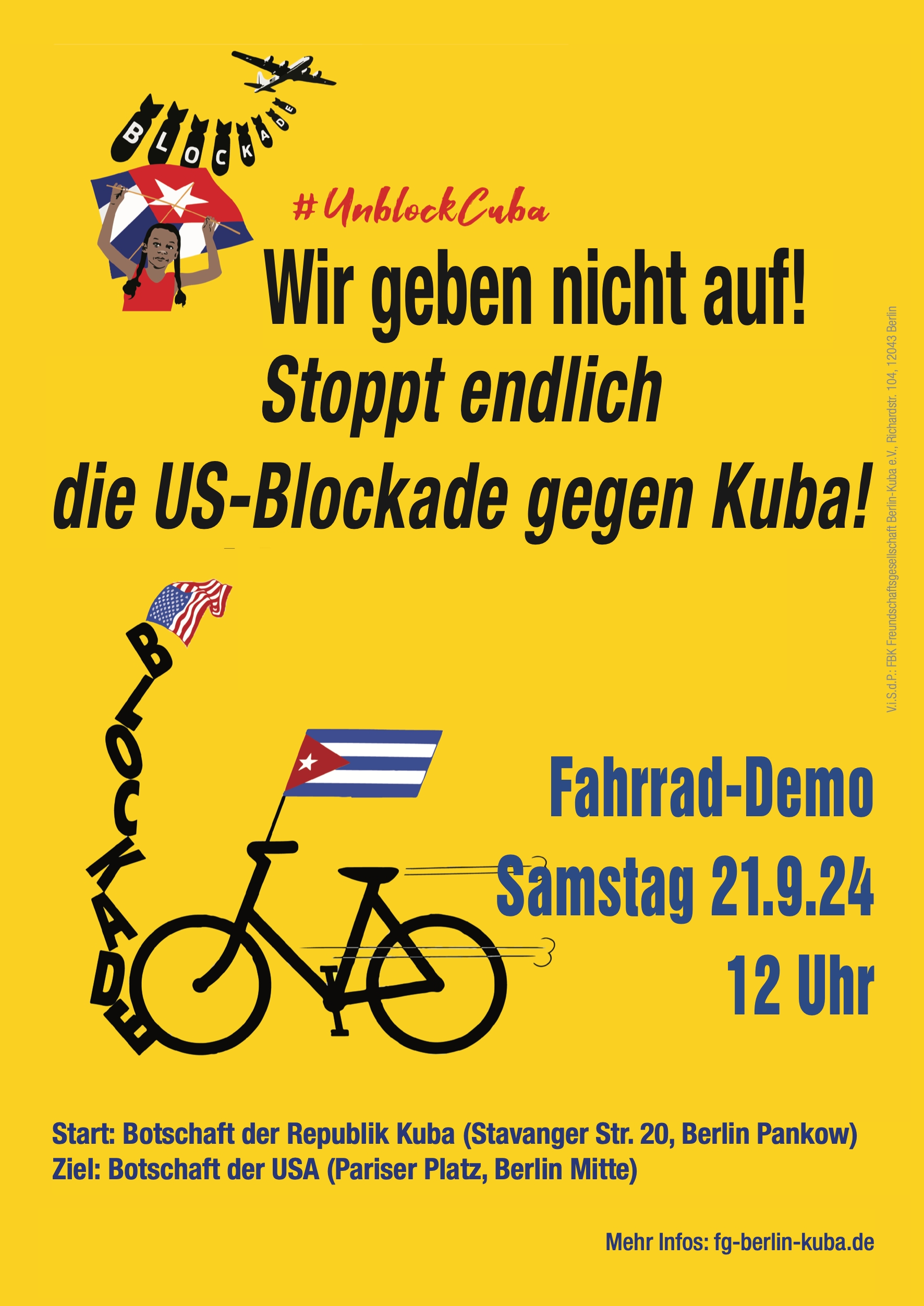 Flyer der Raddemo am 21. September 2024