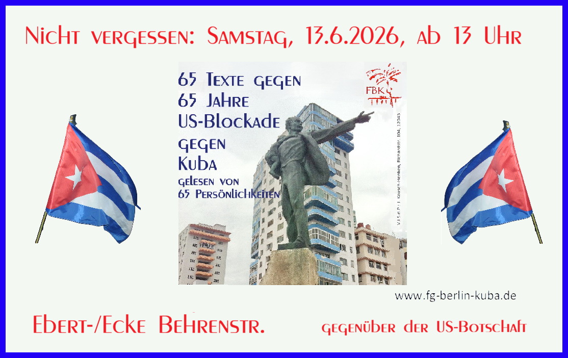 Nicht vergessen: Samstag 13.6. ab 13 Uhr an der Ebert/Ecke Behrenstraße